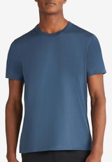 Derek Rose Barny Pima Crewneck T-shirt Blue 3175-BARN002BLUBLUE