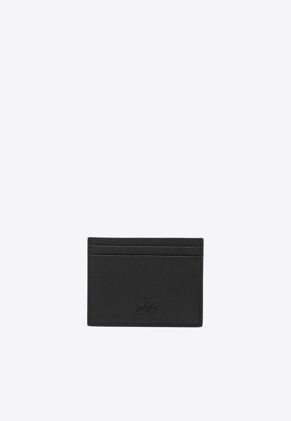 Christian Louboutin Kios Embellished Leather Cardholder Black 3175225LE/S_LOUBO-B253