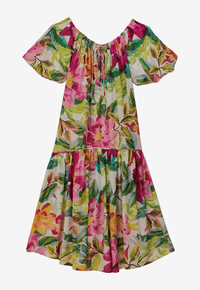 Farm Rio Painted Flowers Maxi Dress Multicolor 317746MULTICOLOUR