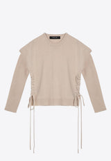 Federica Tosi Removable Sleeves Wool Cashmere Sweater Cream 32004351/P_FTOSI-02