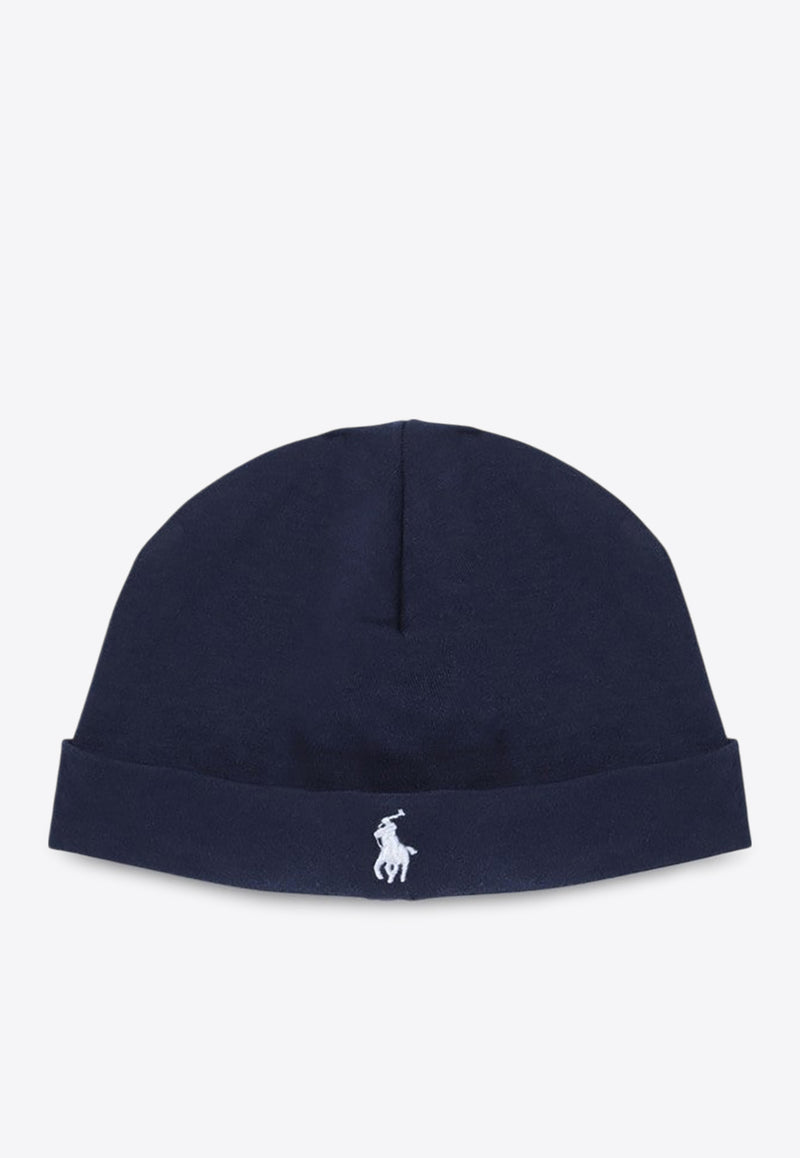 Polo Ralph Lauren Kids Babies Logo Embroidered Beanie Navy 320552454003CO/P_POLOR-RN