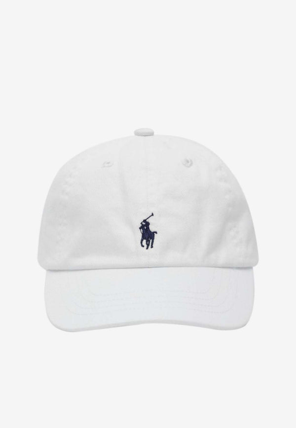 Polo Ralph Lauren Kids Babies Logo Embroidered Baseball Cap White 320552489CO/Q_POLOR-WHT