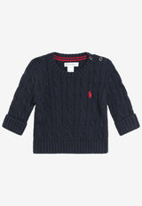 Polo Ralph Lauren Kids Babies Cable Knit Logo Sweater Blue 320702674058WO/R_POLOR-NA
