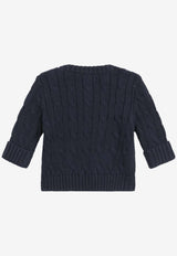 Polo Ralph Lauren Kids Babies Cable Knit Logo Sweater Blue 320702674058WO/R_POLOR-NA