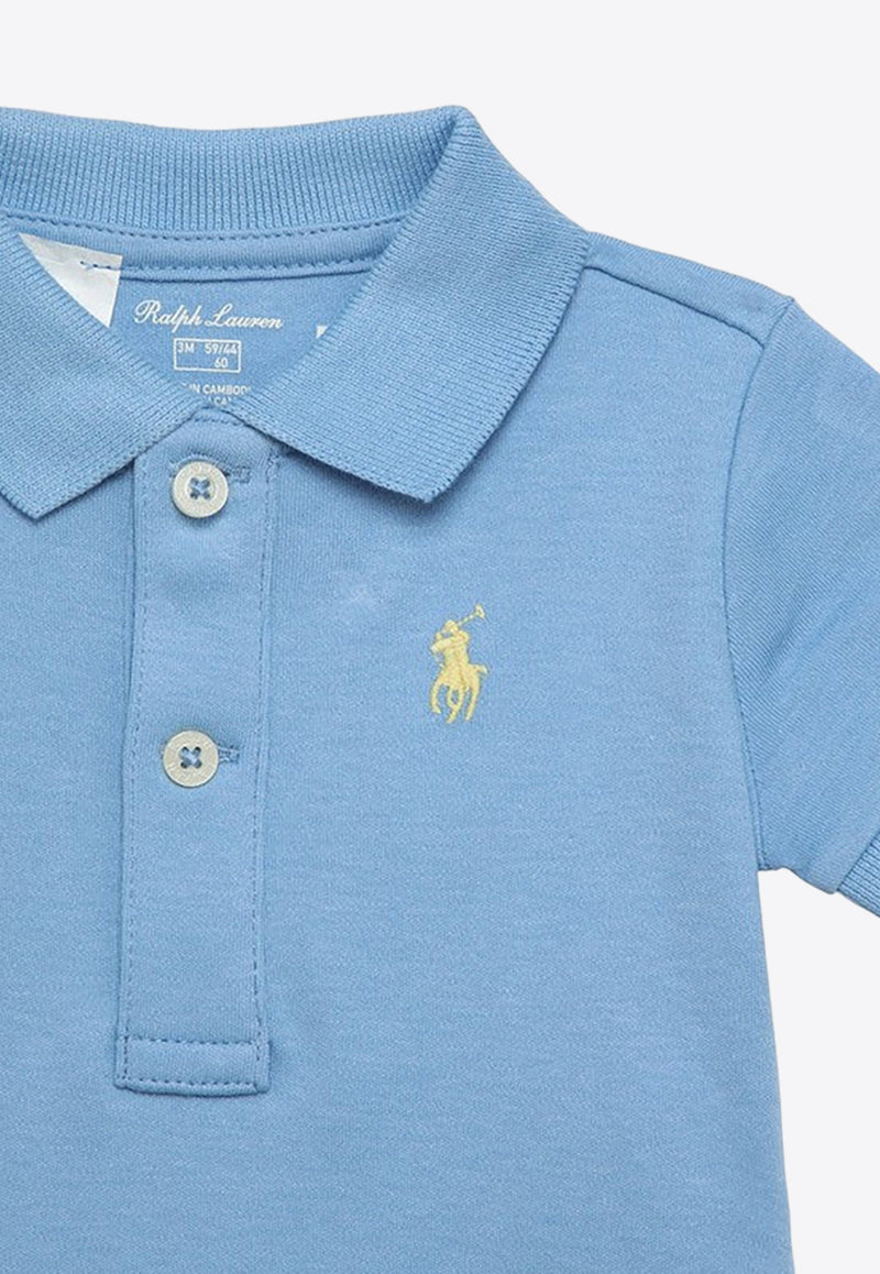 Polo Ralph Lauren Kids Babies Logo Embroidered Onesie Blue 320735014030CO/O_POLOR-BL