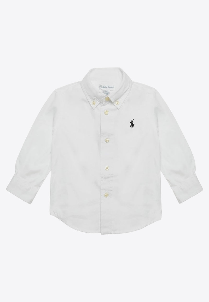 Polo Ralph Lauren Kids Baby Boys Logo Embroidered Shirt White 320819238001CO/O_POLOR-WHT