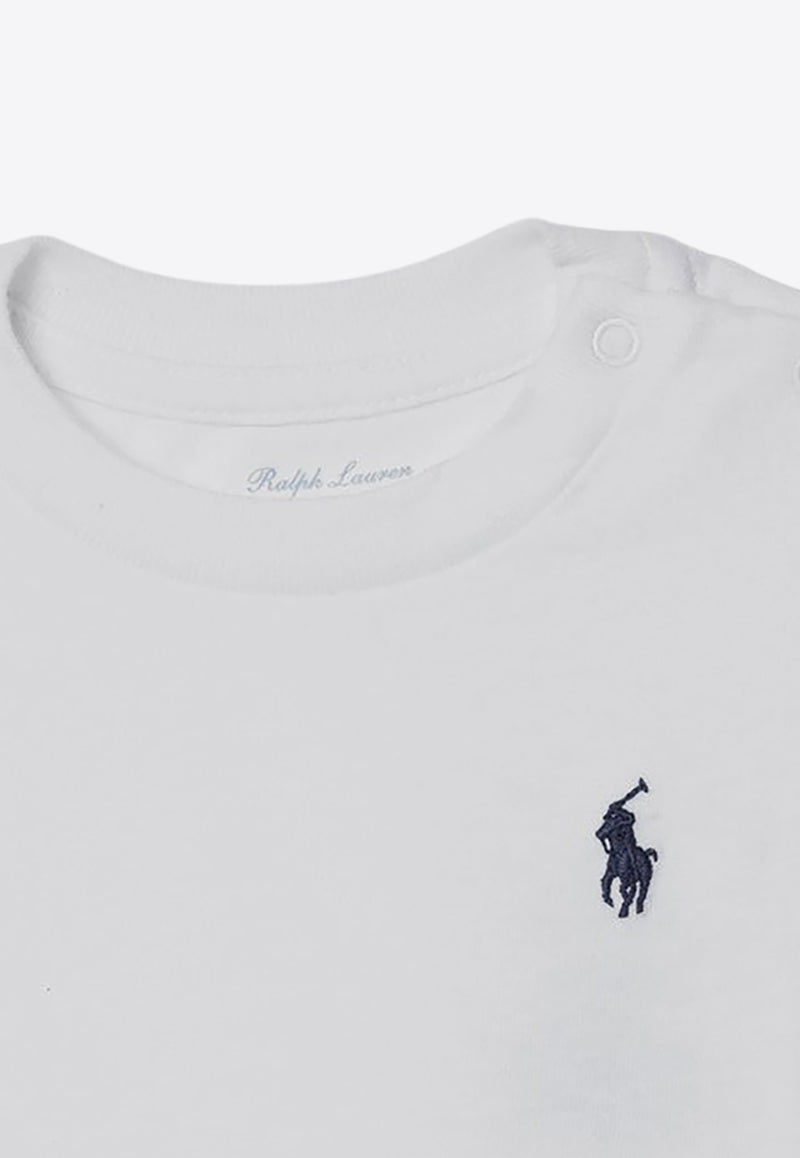 Polo Ralph Lauren Kids Babies Long-Sleeved Logo T-shirt White 320843804004CO/P_POLOR-WHT