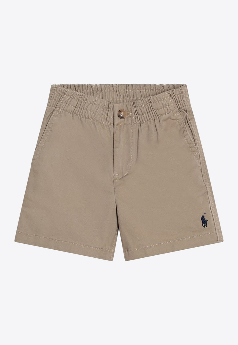 Polo Ralph Lauren Kids Babies Logo Embroidered Bermuda Shorts Beige 320855350002CO/Q_POLOR-KH