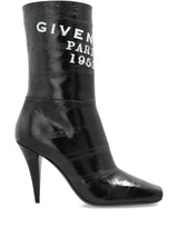 Logo-Print Leather Boots