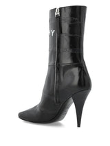 Logo-Print Leather Boots