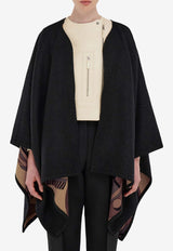 Ferragamo Geometrical Renaissance Print Reversible Cashmere Poncho Multicolor 320963 CAPE NADIR 790392 PATTERNED BLACK