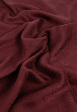 Ferragamo Monogram Fringe Scarf Bordeaux 321167 ST MONOG 785354 BORDEAUX