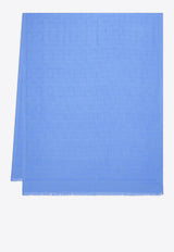 Ferragamo Monogram Fringed Scarf Light Blue 321167 ST MONOG 785357 NA