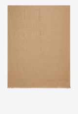 Ferragamo Monogram Fringe Scarf Beige 321167 ST MONOG 785361 NA