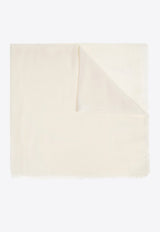 Ferragamo Monogram Wool-Blend Scarf Cream 321226 ST NET GAN 789417 JET STREAM