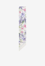 Ferragamo Floral Bloom Print Silk Mini Bandeau Multicolor 321242 MB GAIA 789921 BLUE PATTERNED LIGHT/PASTEL