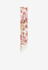 Ferragamo Floral Bloom Print Silk Mini Bandeau Multicolor 321242 MB GAIA 789922 CREAM TAN