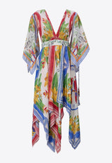 Farm Rio Tropical Destination V-neck Midi Dress 321424MULTICOLOUR