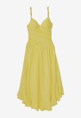 Farm Rio V-neck Cross Over Maxi Dress Yellow 321911YELLOW