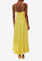 Farm Rio V-neck Cross Over Maxi Dress Yellow 321911YELLOW