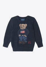 Polo Ralph Lauren Kids Boys Polo Bear Print Sweater Blue 322668286002CO/S_POLOR-HN