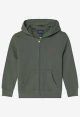 Polo Ralph Lauren Kids Boys Logo Zip-Up Hoodie Olive 322799360053CO/R_POLOR-MO