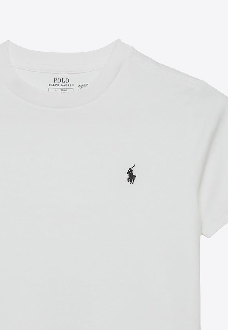 Polo Ralph Lauren Kids Boys Logo Embroidered T-shirt White 322832904035CO/O_POLOR-WHT