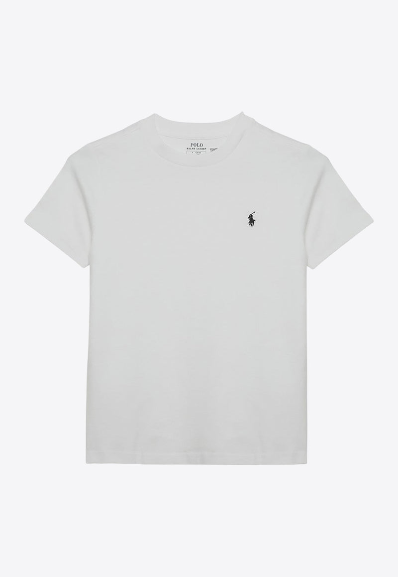 Polo Ralph Lauren Kids Boys Logo Embroidered T-shirt White 322832904035CO/Q_POLOR-WHT
