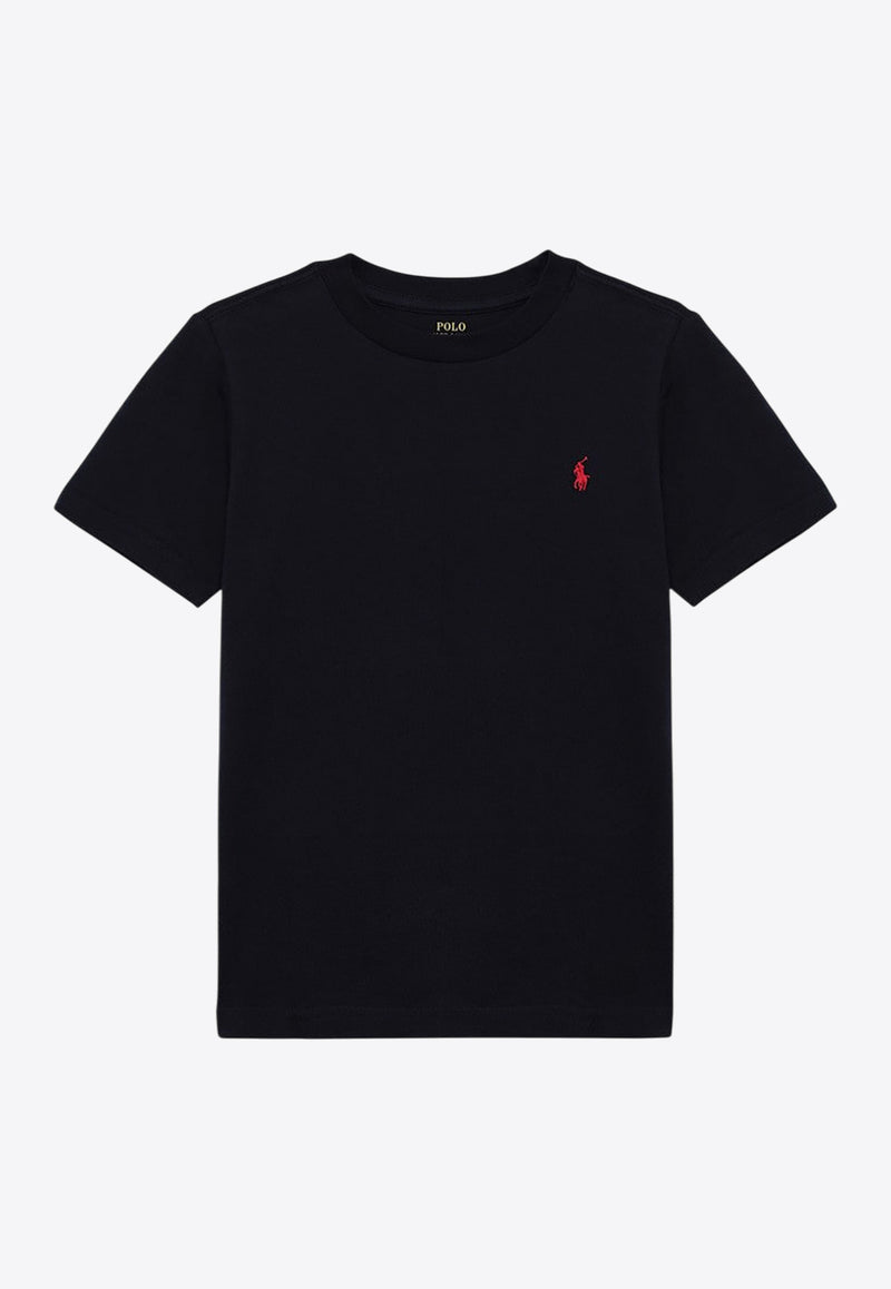 Polo Ralph Lauren Kids Boys Logo Embroidered T-shirt Navy 322832904037CO/Q_POLOR-CN