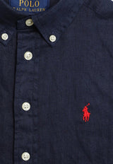 Polo Ralph Lauren Kids Boys Logo Embroidered Long-Sleeved Shirt Navy 322865270006LI/O_POLOR-NN