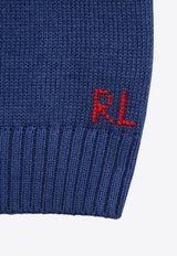 Polo Ralph Lauren Kids Boys Polo Bear Intarsia Knit Sweater Blue 322932479001CO/O_POLOR-BR