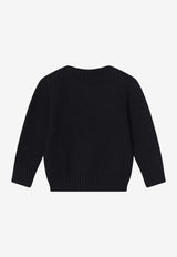 Polo Ralph Lauren Kids Boys Intarsia Knit Polo Bear Sweater Black 322981629001WO/R_POLOR-BLK