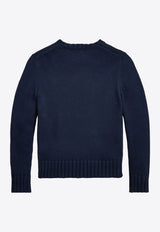 Polo Ralph Lauren Kids Boys Flag Intarsia Knit  Sweater Blue 323668285001CO/R_POLOR-HN