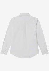 Polo Ralph Lauren Kids Boys Long-Sleeved Logo Shirt White 323677133001CO/R_POLOR-WHT