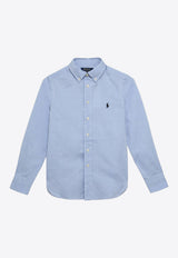 Polo Ralph Lauren Kids Boys Logo Embroidered Shirt Blue 323819238002CO/O_POLOR-BB