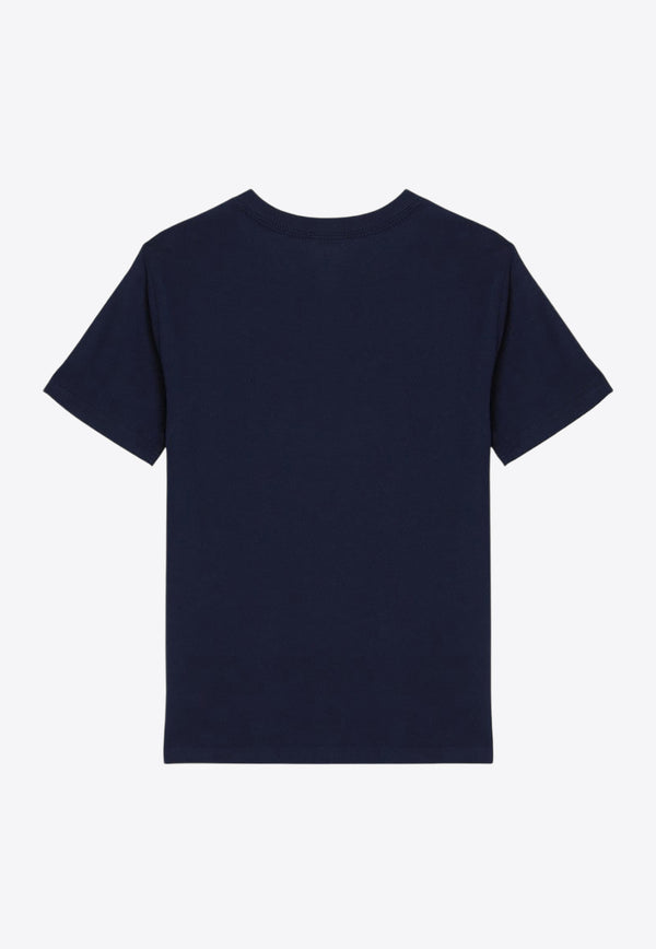 Polo Ralph Lauren Kids Boys Logo Embroidered T-shirt Blue 323832904037CO/P_POLOR-CN