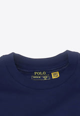 Polo Ralph Lauren Kids Boys Logo Embroidered Crewneck T-shirt Navy 323832904037_000_CRSNAV_