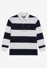 Polo Ralph Lauren Kids Boys Long-Sleeved Stripe Polo T-shirt Navy 323932280001CO/S_POLOR-WN