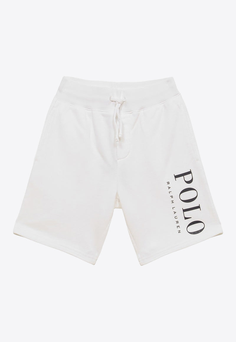 Polo Ralph Lauren Kids Boys Logo Print Bermuda Shorts White 323934251003CO/O_POLOR-WHT