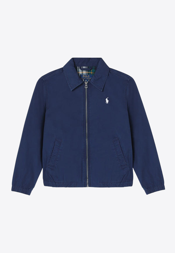 Polo Ralph Lauren Kids Boys Zip-Up Logo Jacket Blue 323934661CO/Q_POLOR-NN