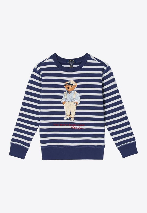 Polo Ralph Lauren Boys Polo Bear Striped Sweatshirt 323942220001CO/P_POLOR-LN