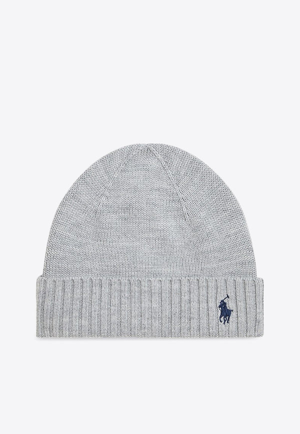 Polo Ralph Lauren Kids Boys Knitted Wool Beanie Gray 323953204002WO/P_POLOR-LG