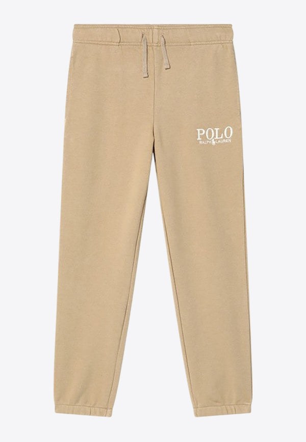 Polo Ralph Lauren Logo Embroidered Track Pants Beige 323958155CO/Q_POLOR-CB