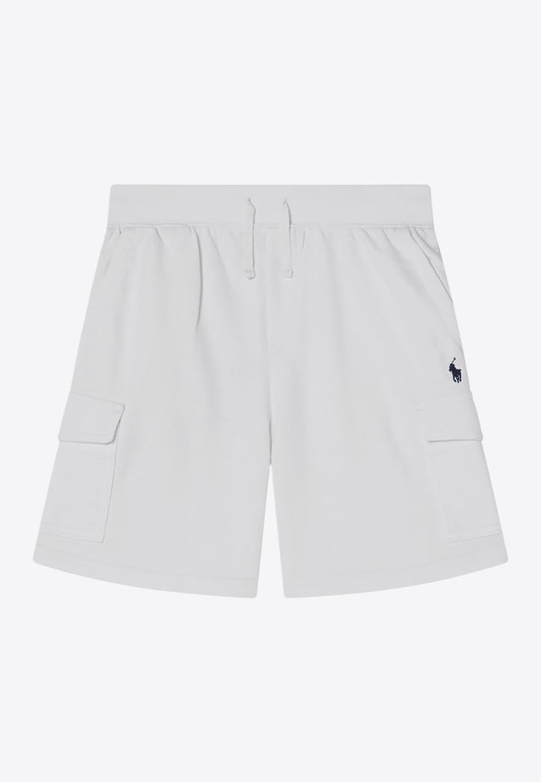 Polo Ralph Lauren Kids Boys Logo Cargo Shorts White 323958158CO/Q_POLOR-WHT