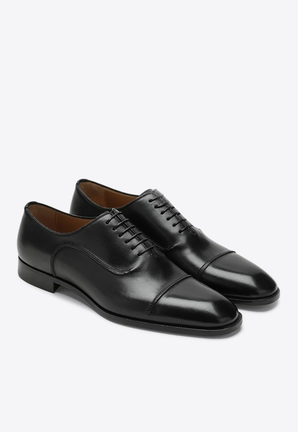 Christian Louboutin Greggo Leather Oxford Shoes Black 3250815LE/R_LOUBO-BK01
