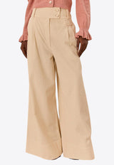 Farm Rio Double Waistband Wide-Leg Pants White 329523WHITE