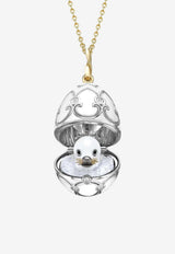 Fabergé Surprise Seal Egg Pendant Necklace in 18-karat Yellow and White Gold with Diamonds Silver 3340