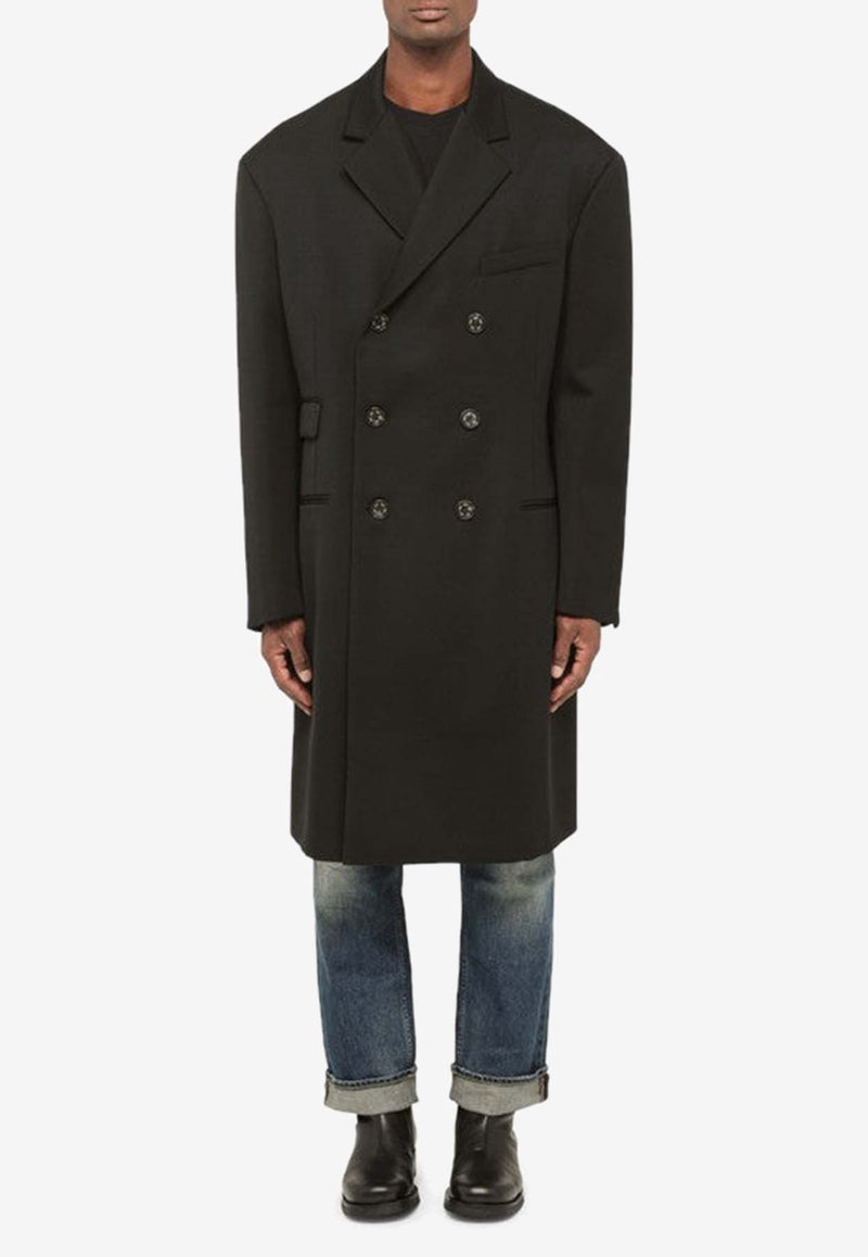 424 Double-Breasted Wool Coat  Black 33424C01226502/L