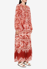 Farm Rio Tropical Print Maxi Dress Red 335758_RED