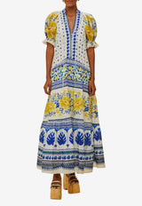 Farm Rio Zuli Printed Midi Dress Multicolor 335822_MULTI COLO